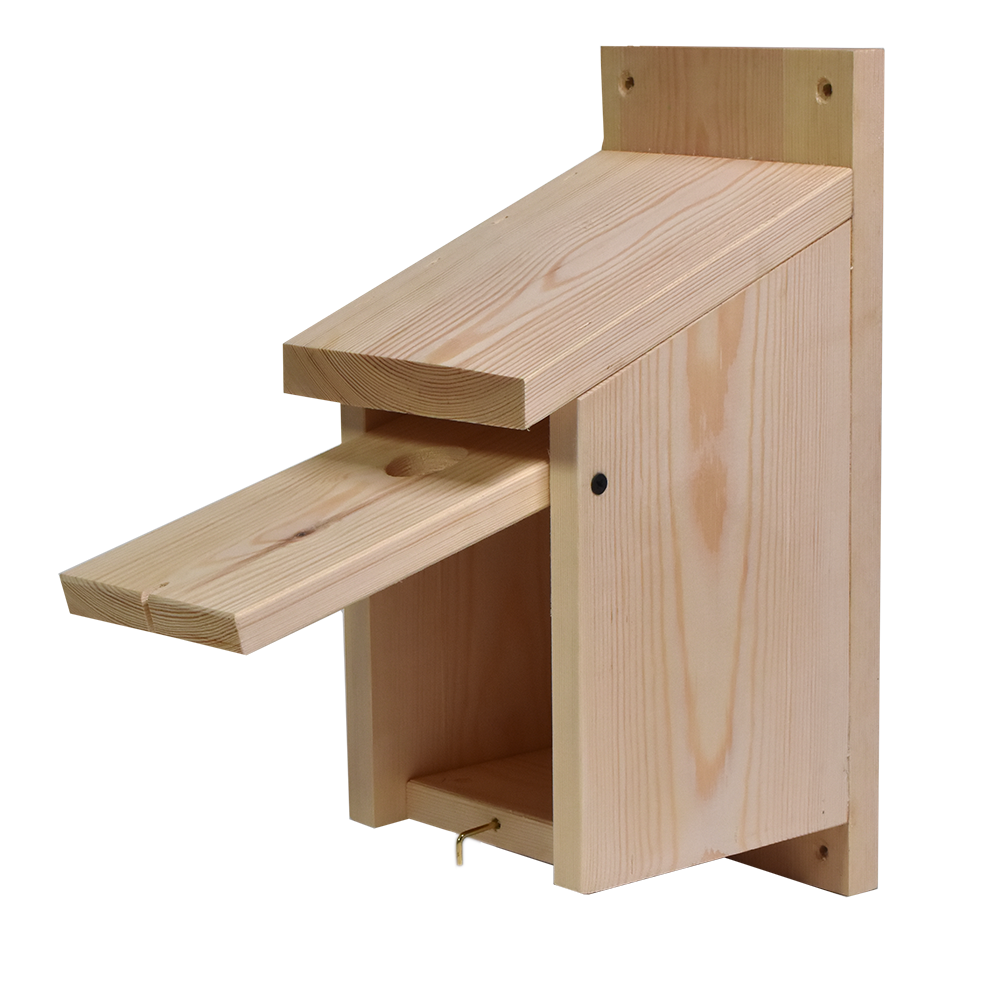 Wooden Bird House with easy access for cleaning