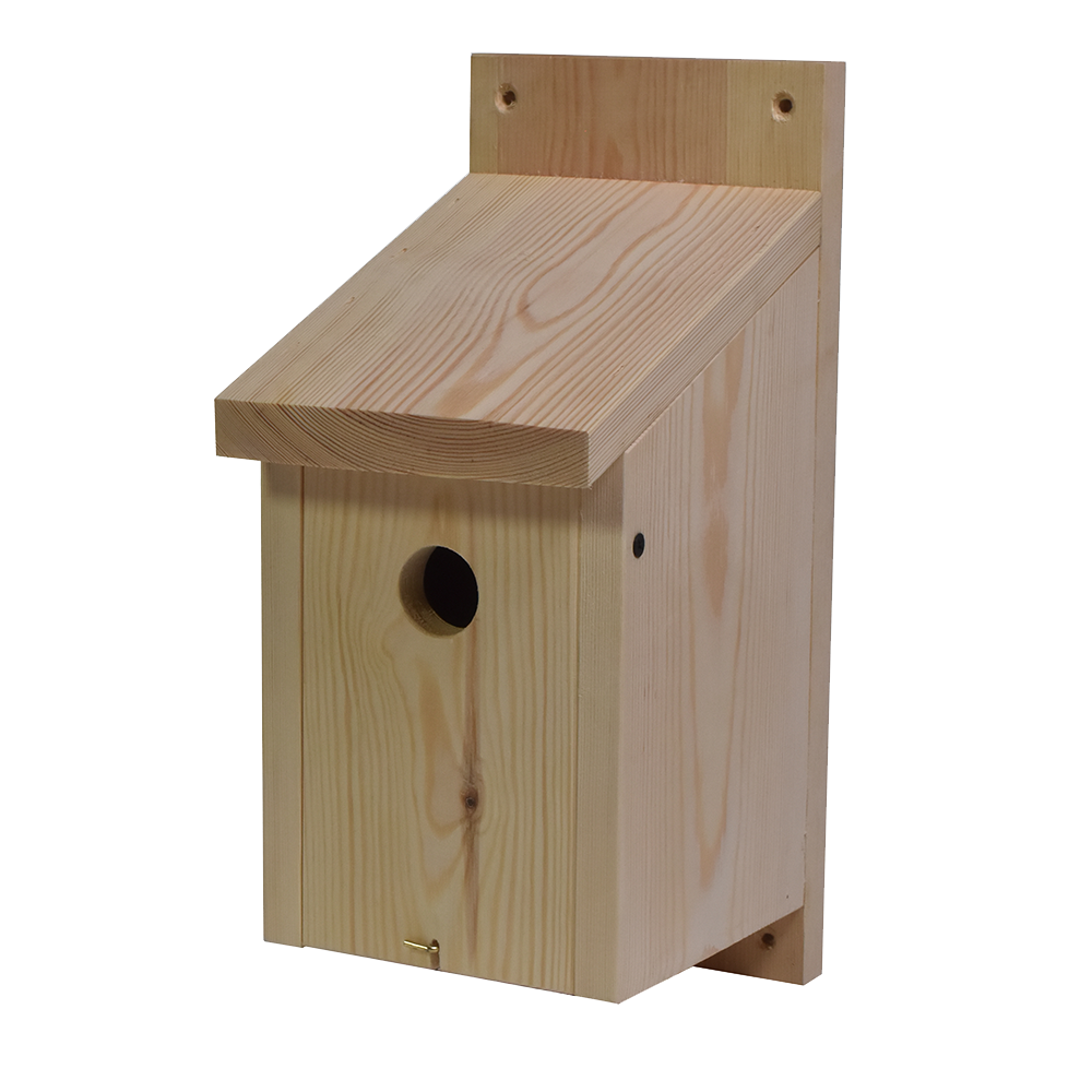 Wooden bird box for UK birds