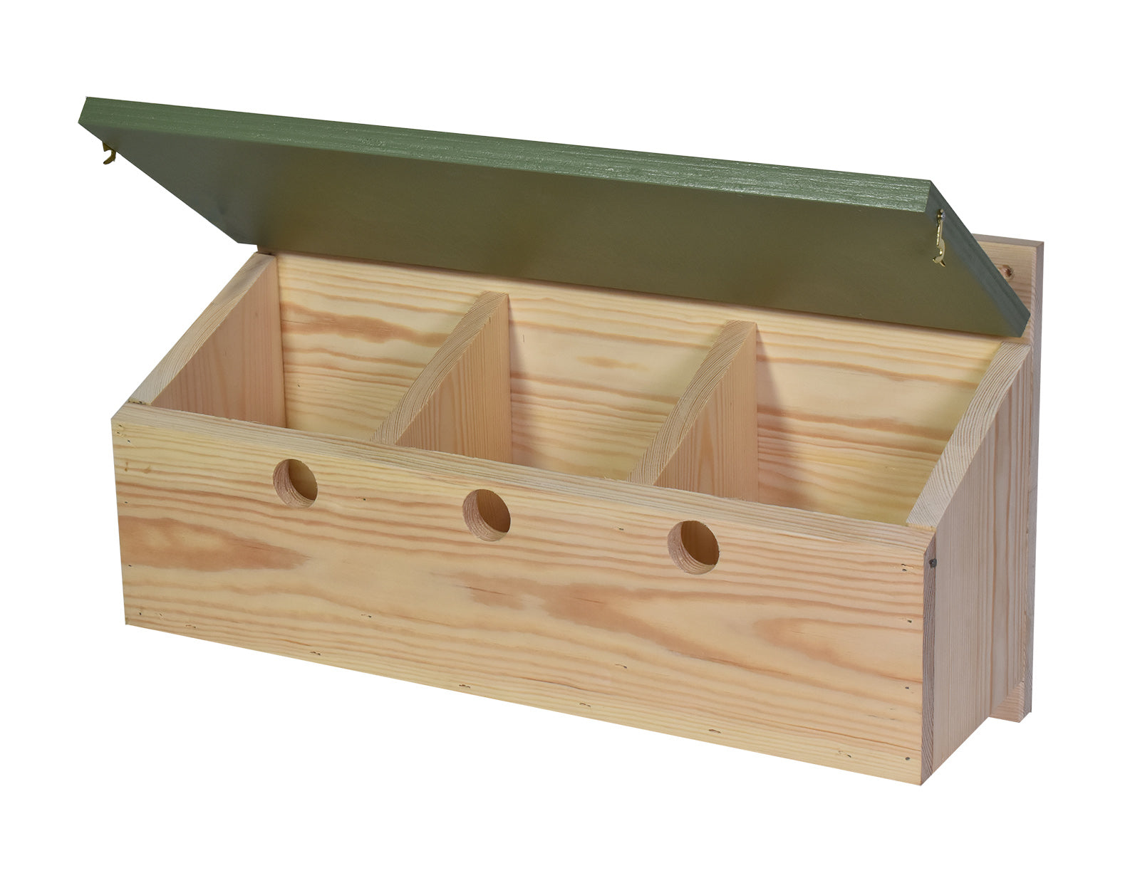 Bird nest box UK made wooden birdhouse for Sparrows with opening lid