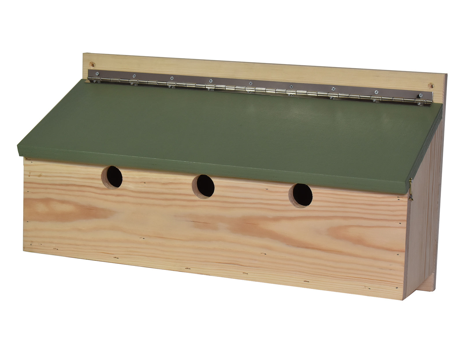 Wooden sparrow nest box Sparrow tenement bird box with hinged top